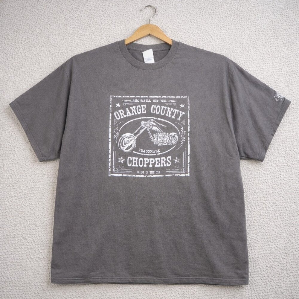 VTG Y2K Orange County Choppers OCC Shirt Men's 2XL New York Faded Biker USA Made